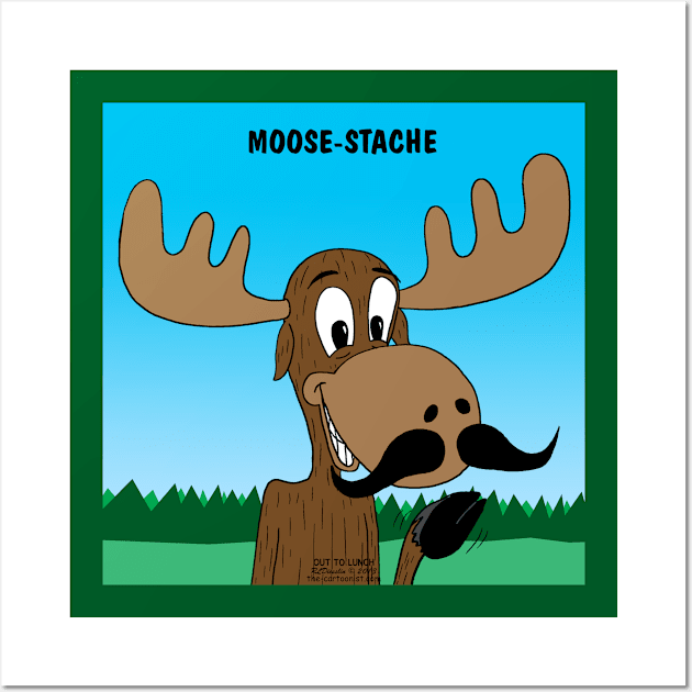 Moose-Stache Wall Art by OutToLunch